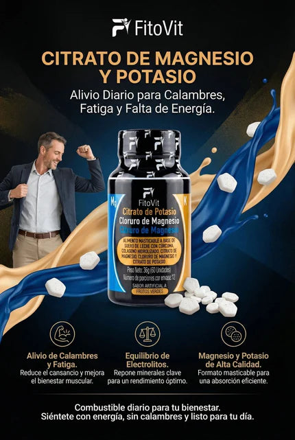 FitoVit - Suplemento Masticable de Magnesio y Potasio